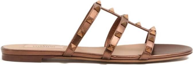 Valentino Garavani Bruine Rockstud Sandalen