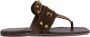 Valentino Garavani Bruine Sandalen met Stud Detail - Thumbnail 1