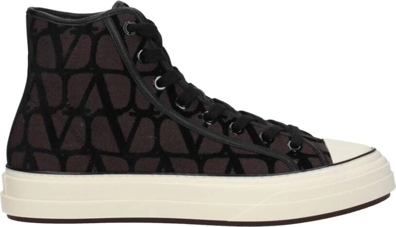 Valentino Garavani Bruine Stoffen Sneakers Casual Stijl