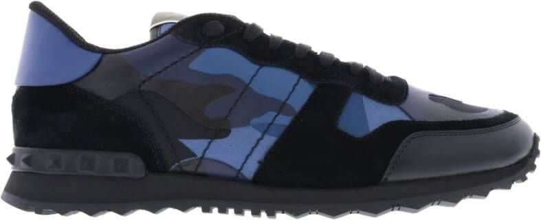 Valentino Garavani Camouflage Rockrunner Sneaker Blauw Heren