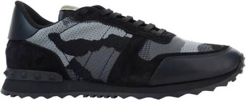 Valentino Garavani Camouflage Sneakers met Leren Details
