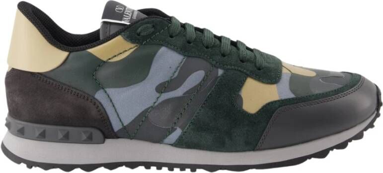 Valentino Garavani Camouflage Sneakers met Vetersluiting Multicolor Heren