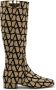 Valentino Garavani Canvas Logo Laarzen Beige Dames - Thumbnail 1