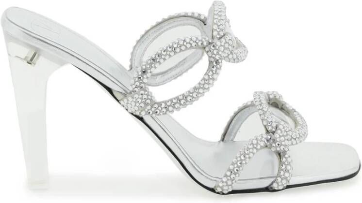 Valentino Garavani Dames Schoenen Sandalen Zilver Ss23 Gray Dames