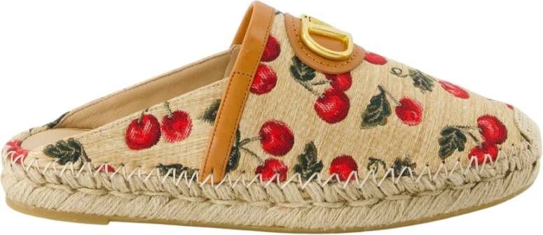 Valentino Garavani Cherryfic Raffia Muiltjes
