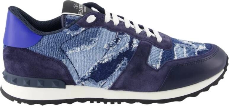 Valentino Garavani Denim Rockrunner Sneakers Multicolor Heren