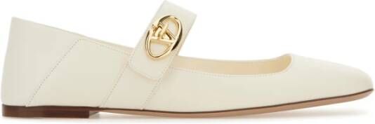 Valentino Garavani Elegante Ballerina Schoenen voor Vrouwen Beige Dames