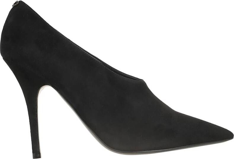 Valentino Garavani Elegante Suède en Leren Pumps Black Dames