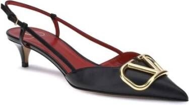Valentino Garavani Elegante VLogo Slingback Kitten Heel Pumps