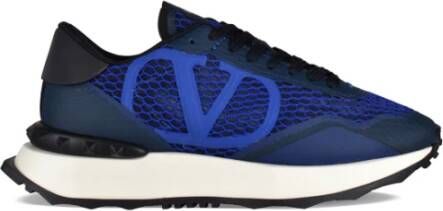 Valentino Garavani Elektrisch Blauwe Netrunner Sneakers Blue Heren