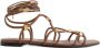 Valentino Garavani Bruine Leren Sandalen voor Vrouwen - Thumbnail 1