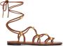 Valentino Garavani Bruine Leren Sandalen voor Vrouwen - Thumbnail 6