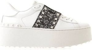 Valentino Garavani Flatform Rockstud Untitled Trainer Micro Studs Wit Dames