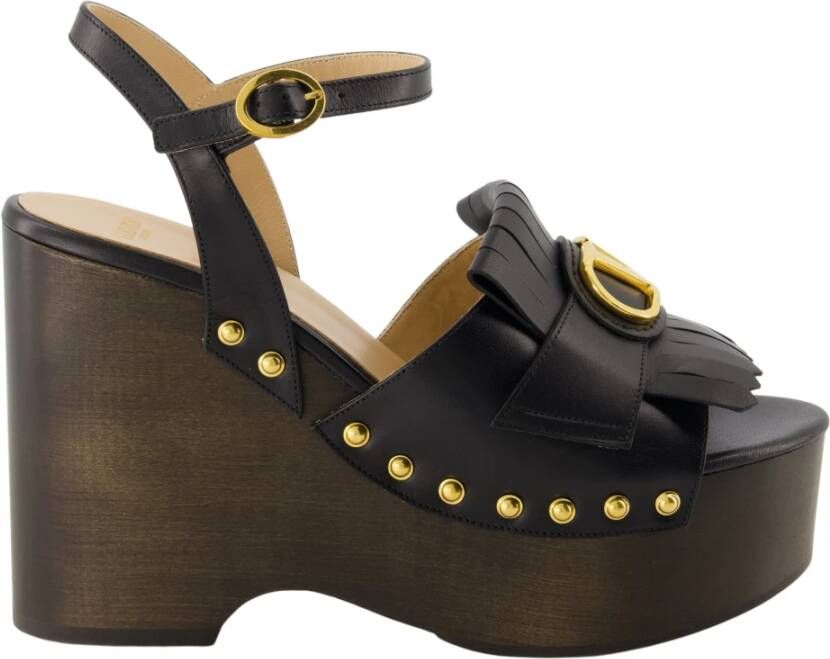 Valentino Garavani Franged VLogo Wedge Sandalen