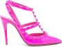 Valentino Garavani Iconische Rockstud Patent Leren Pumps Pink Dames - Thumbnail 1