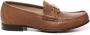Valentino Garavani Geplet Leren Platte Schoenen Bruin - Thumbnail 1