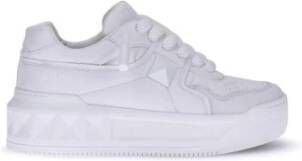 Valentino Garavani Gestikte leren sneakers voor herfst winter