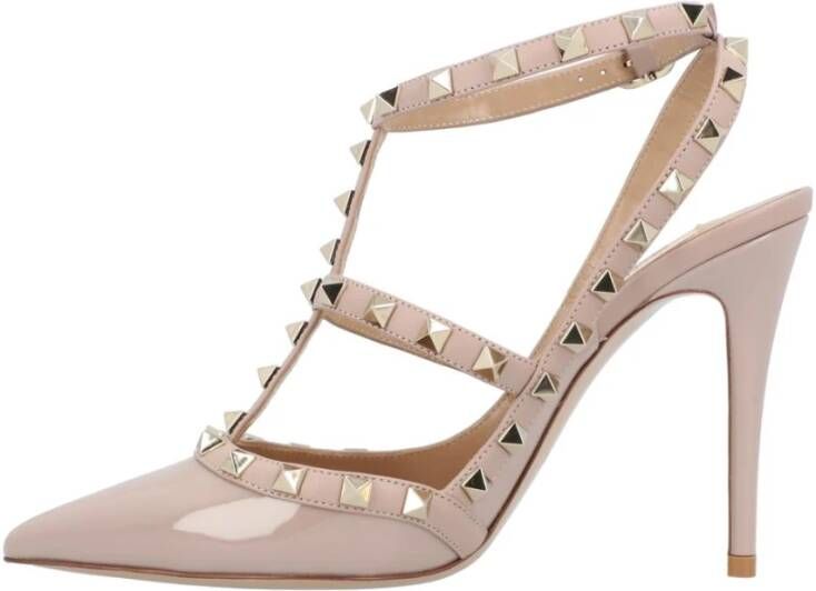 Valentino Garavani Gestudeerde Enkelband Pumps met Puntige Neus