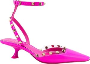 Valentino Garavani Gestudeerde Patentleren Hakken Roze Dames