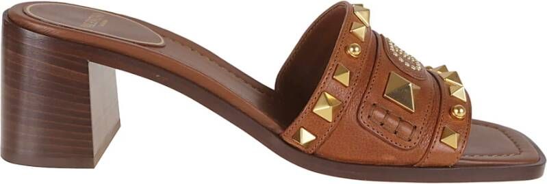Valentino Garavani Gips Giettabak Slide Brown Dames