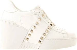 Valentino Garavani Glamoureuze Disco Wedge Sneakers Wit Dames