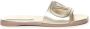 Valentino Garavani Golden VLogo Slide Sandalen - Thumbnail 1