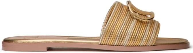 Valentino Garavani Gouden Logo Sandalen