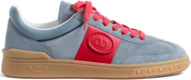 Valentino Garavani Grijze Sneakers met Color-Block Design Gray Heren