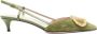 Valentino Garavani Groene Velvet Slingback Pumps - Thumbnail 1