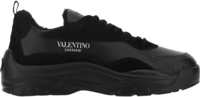 Valentino Garavani Gumboy Leren en Suède Sneakers Black Heren