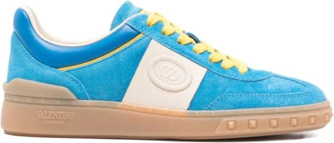 Valentino Garavani Heldere Blauwe Leren Sneakers