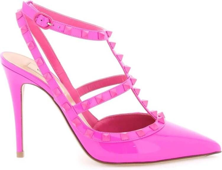 Valentino Garavani Iconische Rockstud Patent Leren Pumps Pink Dames
