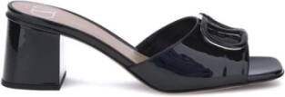 Valentino Garavani Iconische VLogo Patent Leren Slide Sandalen