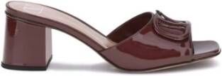 Valentino Garavani Iconische VLogo Patentleren Slide Sandalen