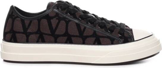 Valentino Garavani Sneaker Low-Top Totaloop IN Toile Iconographe Brown Heren