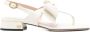 Valentino Garavani Ivoor Leren Boog Slingback Sandalen - Thumbnail 1