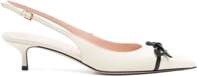 Valentino Garavani Ivory Slingback Pump met VLogo Hak