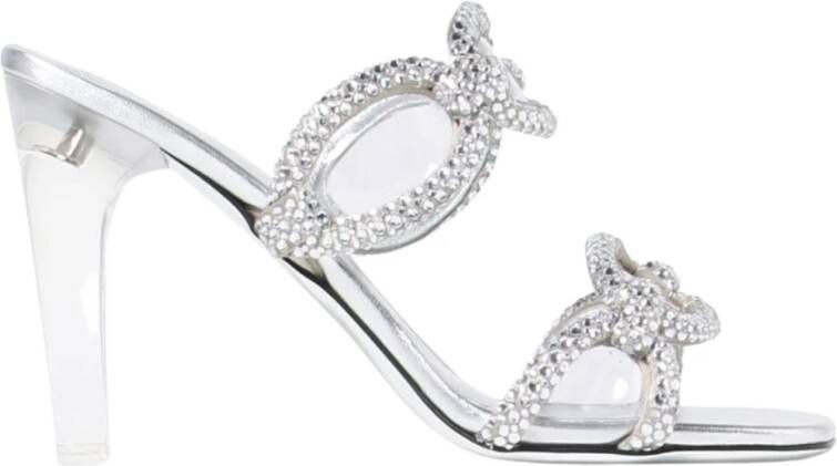 Valentino Garavani Dames Schoenen Sandalen Zilver Ss23 Gray Dames