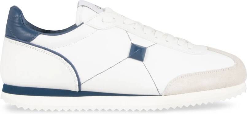 Valentino Garavani Lage leren sneakers met suède inzetstuk