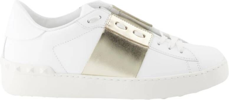 Valentino Garavani Leren vetersneakers voor vrouwen White Dames