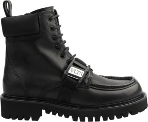 Valentino Garavani Leren Laarzen Uy2S0D59Ybh 0NO Zwart Heren