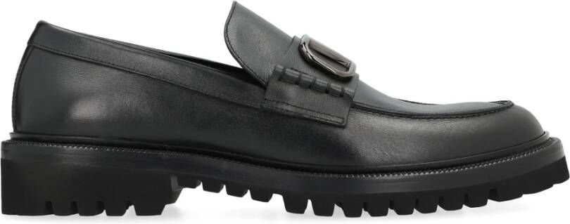 Valentino Garavani Leren Loafers met Vlogo Detail