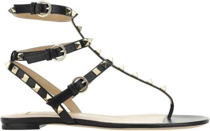 Valentino Garavani Sandalen Rockstud Flip-Flop Sandals in zwart - Foto 3