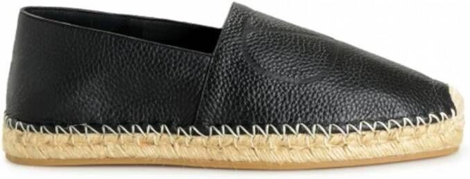 Valentino Garavani Leren Slip-on Espadrillas Black Heren