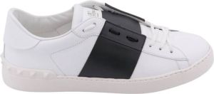 Valentino Garavani Leren sneakers met contrasterende band Wit Heren