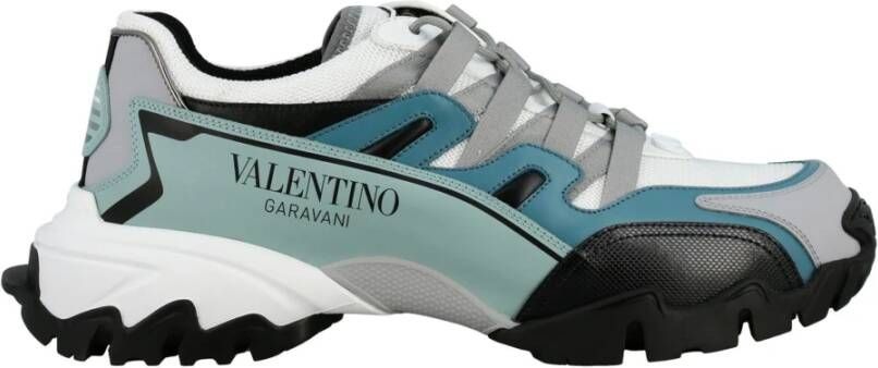 Valentino Garavani Luxe Leren Mesh Logo Sneakers Multicolor