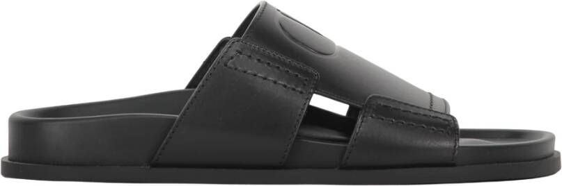 Valentino Garavani Logo Detail Leren Slippers