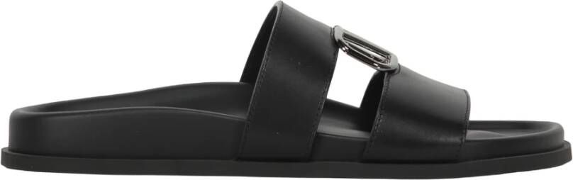 Valentino Garavani Logo Detail Leren Slippers