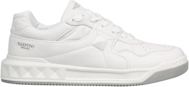 Valentino Garavani Luxe leren sneakers Wit Heren