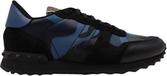 Valentino Garavani Rockrunner camouflage sneakers Blauw Heren